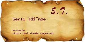 Serli Tünde névjegykártya