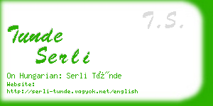 tunde serli business card